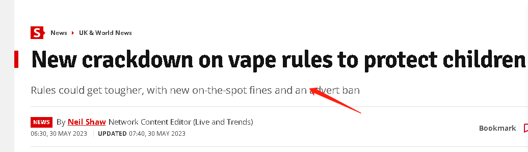 UK Prime Minister" Rishi Sunak says the government's new crackdown on vape marketing will prevent "unacceptable" targeting of children and young people.