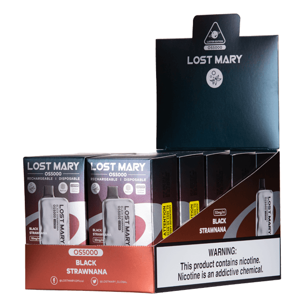 Alternative view of Black Strawnana Lost Mary OS5000 Luster