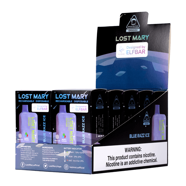 Alternative view of Blue Razz Ice Lost Mary OS5000
