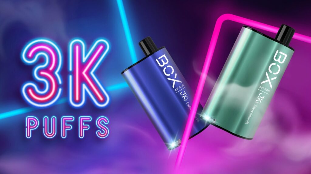 Air Bar Box Disposable 3000 Puffs. Air Bar Box Disposable 3000 Puffs. Regular price ... Includes. 1 x Suorin Air Bar Box 3000 Puff Disposable 5% Nicotine Vape Box.