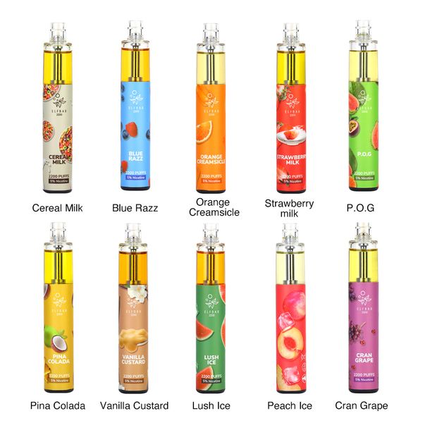 Alternative view of ELF BAR 2200 Disposable Vape 2200 Puffs cigarettes