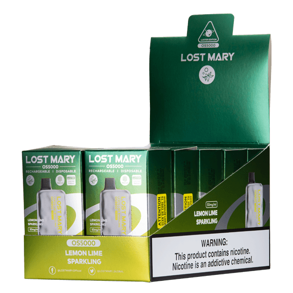 Alternative view of Lemon Lime Sparkling Lost Mary OS5000 Luster