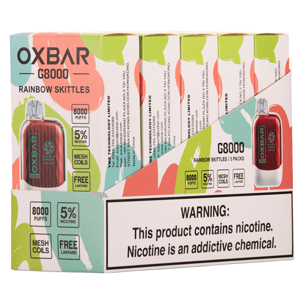 Alternative view of OXBAR G8000 VAPE DISPOSABLES 5% 8000 PUFFS