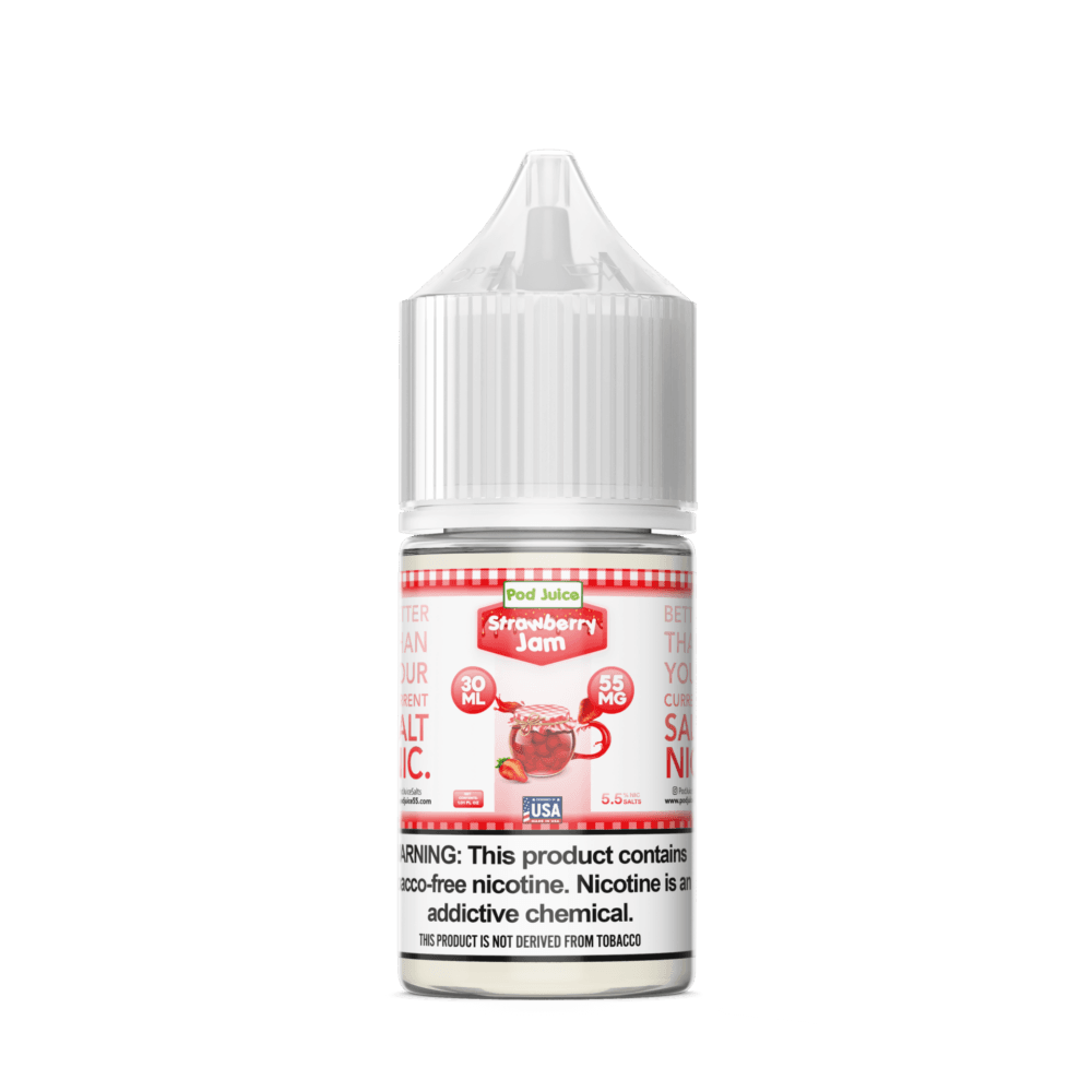 A luscious, smooth, homemade jam flavor with a hint of lemon that complements the sweetness of this classic jam flavor. Buy online today at Vapor Empire. Spoil your senses with an extra sweet strawberry jam. VG: 50% PG: 50% 30 mL of e-juice Plastic dripper bottle By Pod Juice