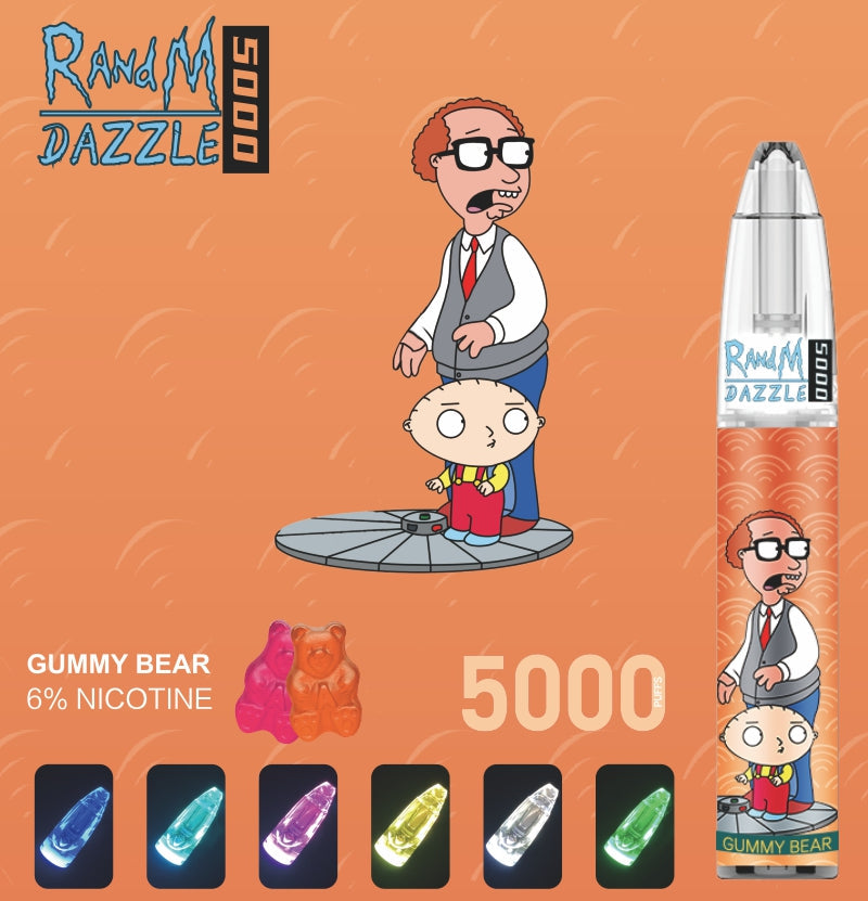 RandM Dazzle 5000 RGB Light Glowing Disposable Vape 5000 Puffs - Image 10