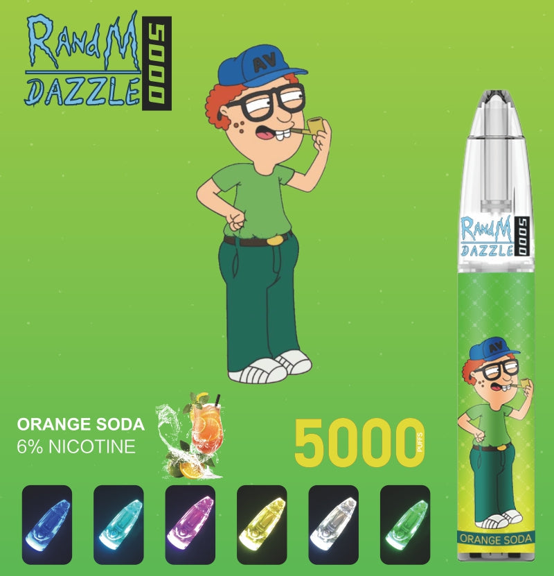 Alternative view of RandM Dazzle 5000 RGB Light Glowing Disposable Vape 5000 Puffs