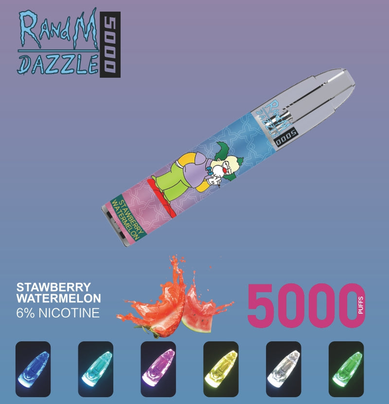 RandM Dazzle 5000 RGB Light Glowing Disposable Vape 5000 Puffs - Image 4