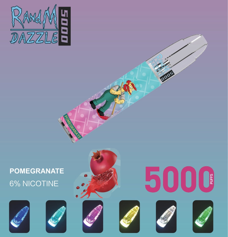 RandM Dazzle 5000 RGB Light Glowing Disposable Vape 5000 Puffs - Image 6