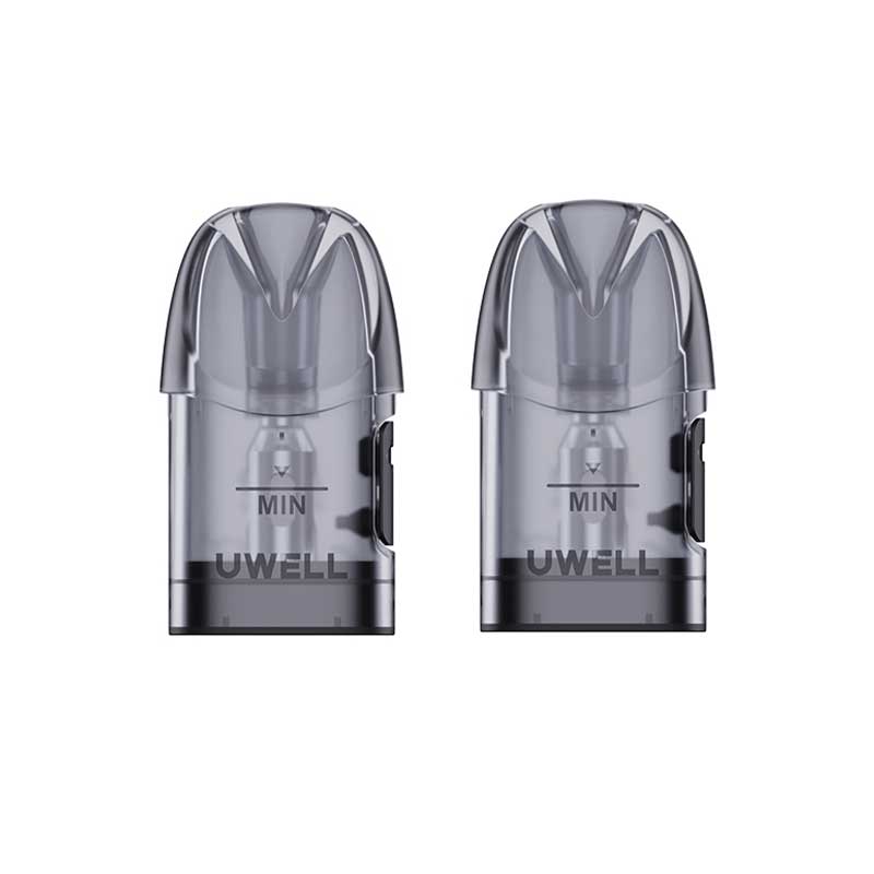 Der für das Uwell Caliburn A3S Kit konzipierte Pod besitzt ein Füllvolumen von 1,8ml und wird via Side-Fill-System befüllt sowie mittels eines Silikonstopfens
