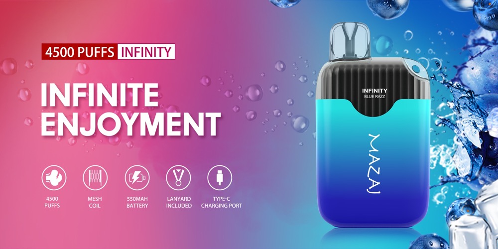 Mazaj infinity 4500puffs vape,Mazaj original Diamond 5000puffs,mazaj vape,best mazaj flavors disposable,mazaj demon 5000 puffs,mazaj blueberry ice, mint ice, Double apple, Grape ice,mazaj factory,mazaj vape Agent,mazaj Wholesaler,mazaj UAE,mazaj Saudi arabia,mazaj Bahrain,mzaj dubai