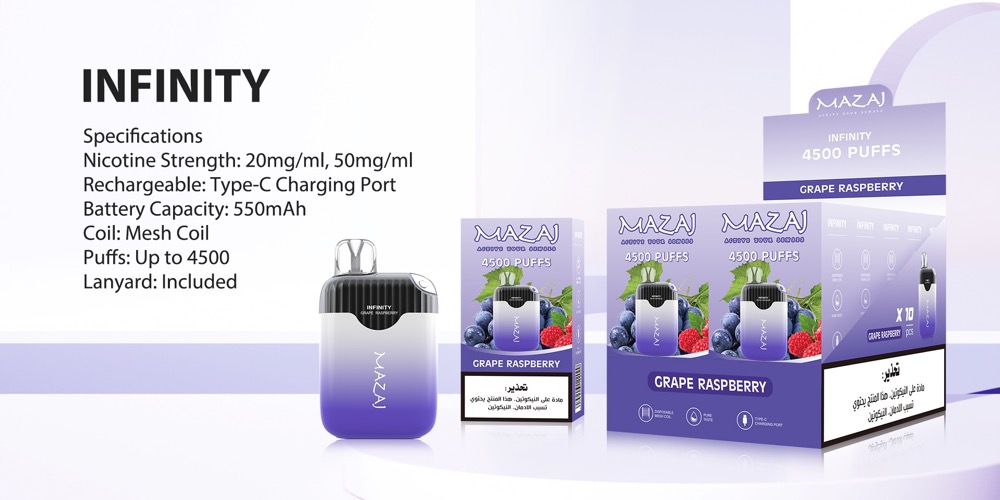 Mazaj Infinity 4500puffs box vape,Mazaj original Diamond 5000puffs,mazaj vape,best mazaj flavors disposable,mazaj demon 5000 puffs,mazaj blueberry ice, mint ice, Double apple, Grape ice,mazaj factory,mazaj vape Agent,mazaj Wholesaler