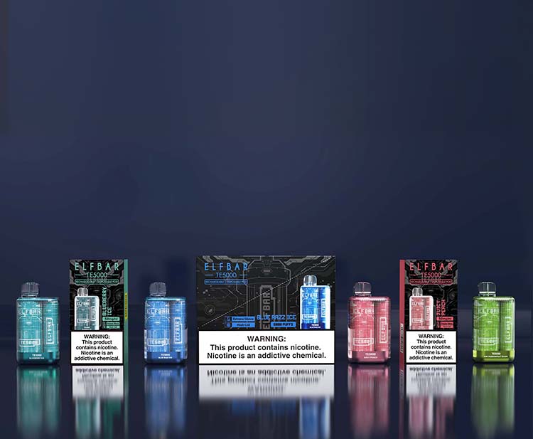 TE5000 5000 Puff RECHARGEABLE Mesh Coil 5% Disposable Vape | 15 Flavors, Elf Bar EBDESIGN Disposables - Element Vape