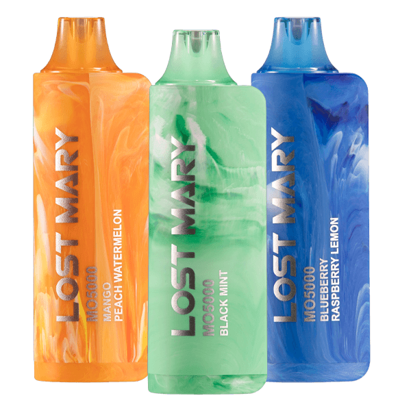 The Lost Mary MO5000 is a compact yet powerful disposable vape pen. It features a slender, discreet design perfect for vaping on the go Check out the Lost Mary MO5000 Disposable, offering a 13mL prefilled capacity, 5% nicotine concentration, and offers up to 5000 puffs of delicious flavor.