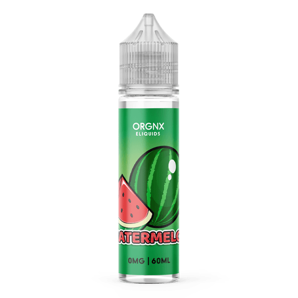 Watermelon E-Juice is salt nicotine from ORGNX TFN with 60ml. As you try it you will feel like you entered a pool of watermelon juice on a summer sunny day. Watermelon vape juice from ORGNX comes in a medium-sized bottle with a blissful fog base of 70/30 VG/PG. This is one summertime-like e liquid that's sure