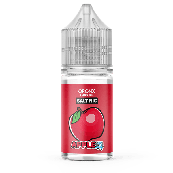 Apple Ice delivers a crisp apple flavored e-liquid with a hints of menthol to create an e-juice that provides an icy-cool apple flavor experience Apple Ice vape juice from ORGNX comes in a medium-sized bottle with a delightful fog base of 70/30 VG/PG, ideal for cloud chasers.