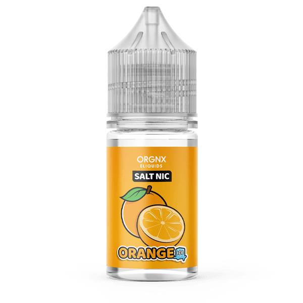 ORGNX (Organics) – Orange Ice Nic Salt 30ml - A premium vape eliquid flavoured in a blend of orange and menthol for an exhilarating experience.
