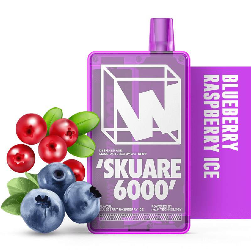 The Wotofo Skuare 6000 comes pre-filled with 15ml of ejuice in either 20mg or 50mg nicotine strength and can deliver up to 6000 puffs.With dimensions of just 45mm X 22mm X 94.2 mm, the Wotofo Skuare 6000 Vape Pod is perfect for carrying around in your pocket without worrying about the device