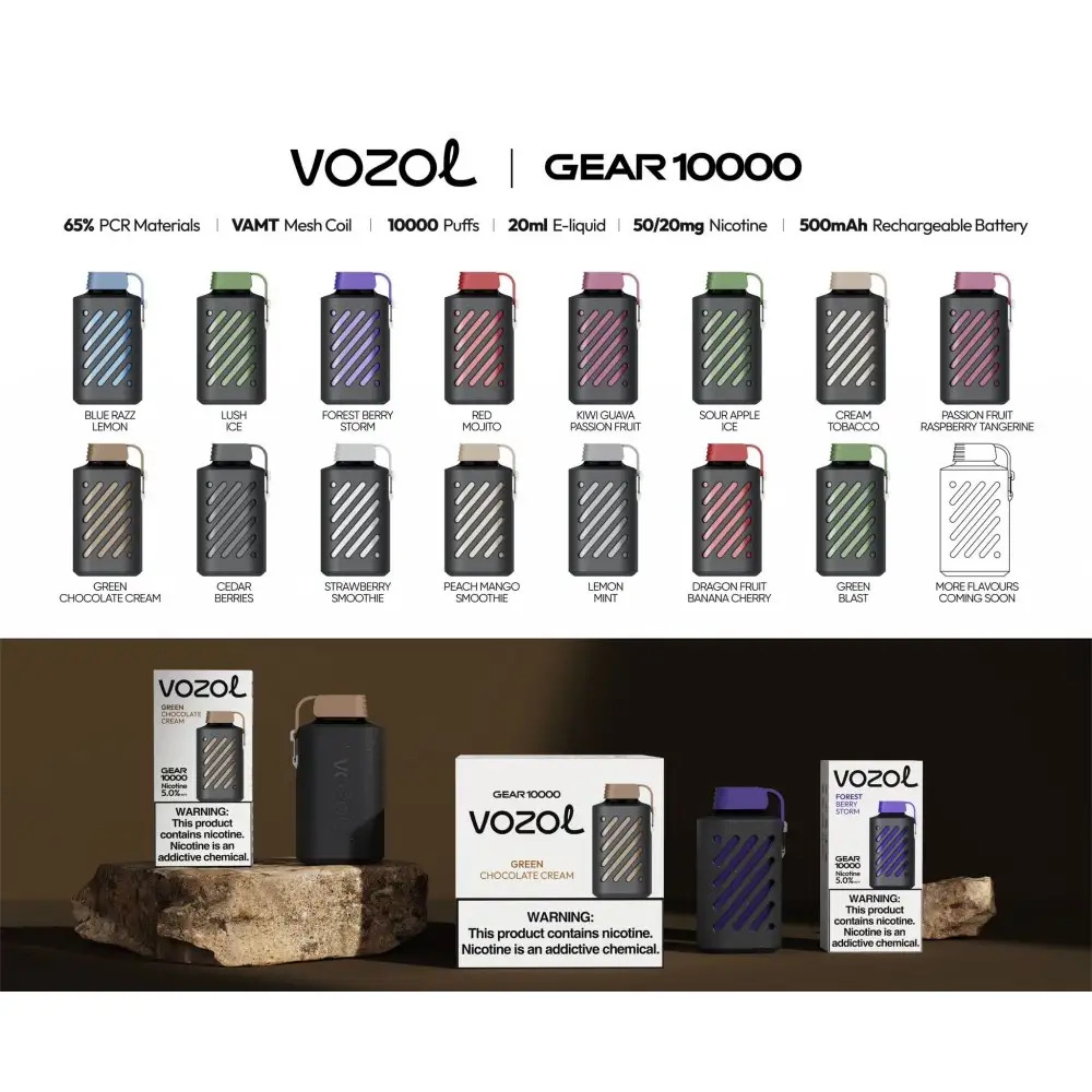 Vozol Gear 10000 | What is the Best Stylish Vape in 2023 O dispositivo descartável Elf Bar de 5000 puffs é um dispositivo muito simples, recarregável, porém, sem necessidade de reabastecimento. Possui um mecanismo de ativação por indução, é só puxar que ele já vapora! O Elf Bar TE5000 Disposable Pod Device é um vaporizado preenchido por sal de nicotina (saltnic) com 50mg de teor de nicotina e com 14.0ml de líquido, que rendem 5000 puffs. Resumindo, Elf Bar é simples, moderno, prático e eficiente! No formato TE, o dispositivo apresenta aparência transparente translucida, com um designe sofisticado!
