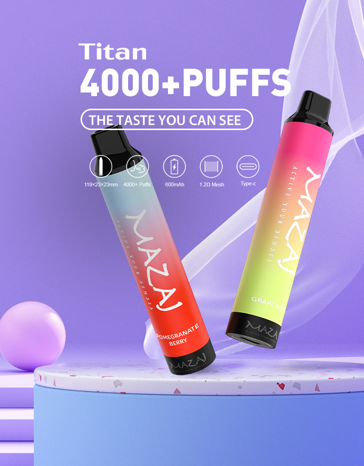 mazaj Diamond 5000 puffs Tobacco Custard Hazelnut · 600 mAh battery (rechargeable) · 5000 mosha approximately · Nicoquin 20 - 50 mg · The ability to control the air
