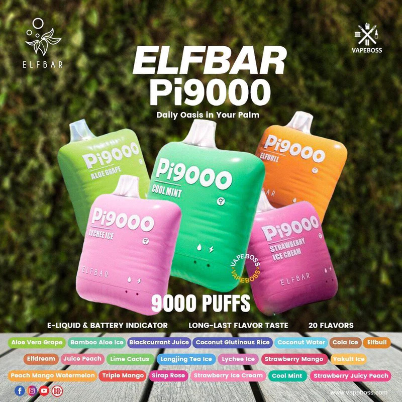 ElfBar Pi9000 Puffs Disposable Vape Now is available in Dubai UAE! Cash on delivery is available to all UAE Order Now and get fast delivery.
