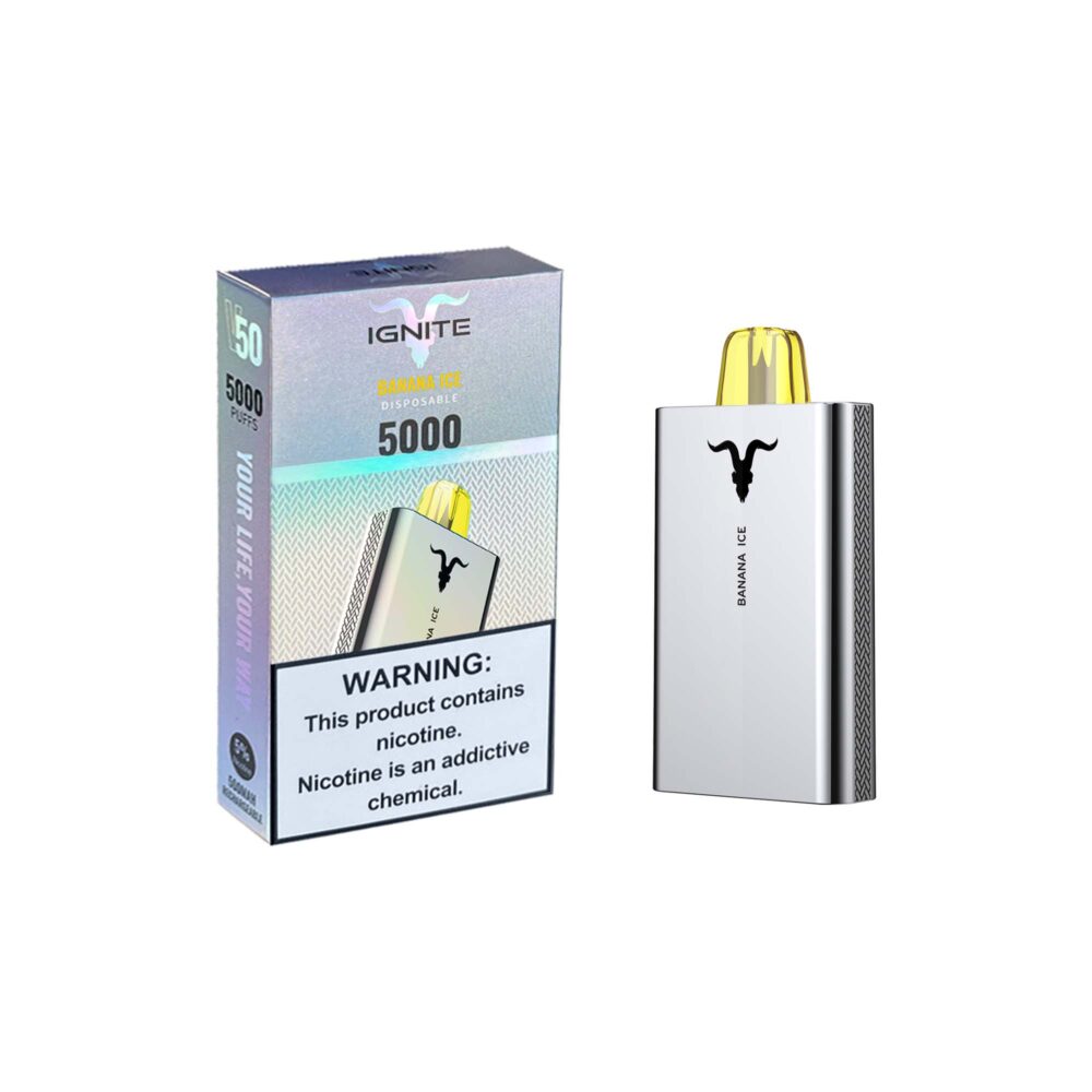 Ignite V40 Synthetic Nicotine Disposable Vape Pen Features: Available in 10 Pack. 50MG (5.0%) Synthetic Nicotine by Volume. 10ml Pre-Filled E-Liquid.