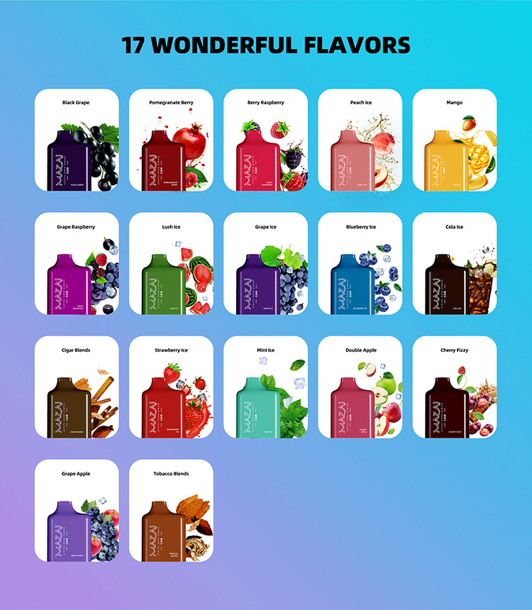 Official Factory Wholesale New Mazaj Diamond Electronic Cigarette Disposable Device Saudi Arabia Vaporizer Hookah Shisha Price 5000 Puffs Mazaj Disposable vape MAZAJ Link features FRESOR technology inside that intelligently and automatically switches the working coil, ensuring the densest taste