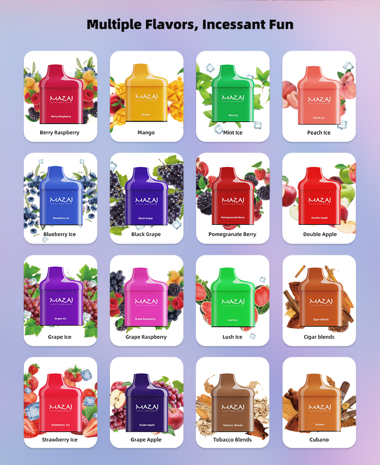 Mazaj switch podsthis product is an replacement pod for the mazaj box podApproximate Number of Puffs:12000 puffsNicotine Strength: 5%:Flavors Listgrape ice.