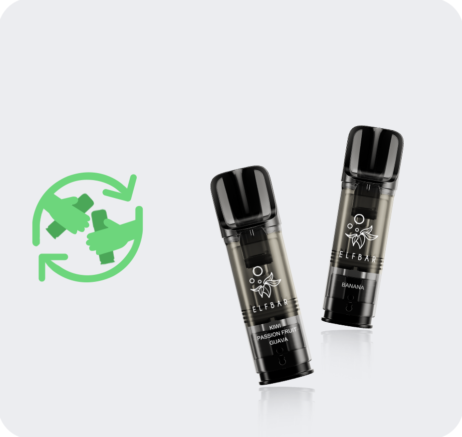 The ELFBAR Elfa pod is the pre-filled replacement pod for the ELFBAR Elfa kit. The pod comes in a choice of flavours and contains 2ml of 20mg nic salt