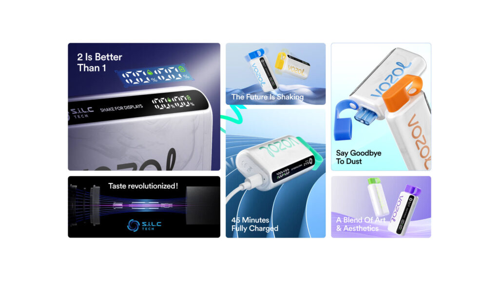 VOZOL STAR 9000/ STAR 12000-- The first true smart disposable featuring shake-sensing interaction technology. Vozol Star 12000 Puff, Şimdi Dijital Göstergeleri ile sizlerle. Hem kalan likiti hem de kalan şarjı size dijital bir şekilde gösteriyor.