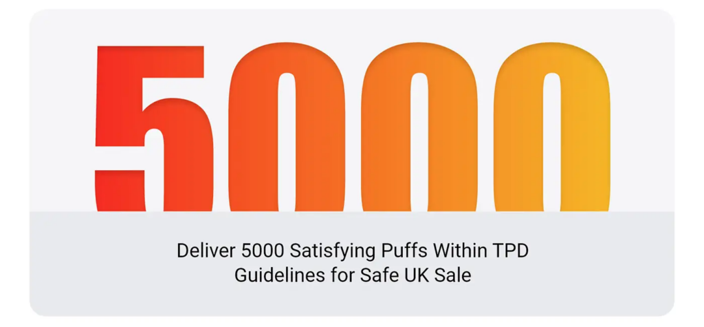 The AF5000 is a large capacity disposable that will outlast regular disposables, with a unique design that will provide approximately 5000 puffs of vapour
