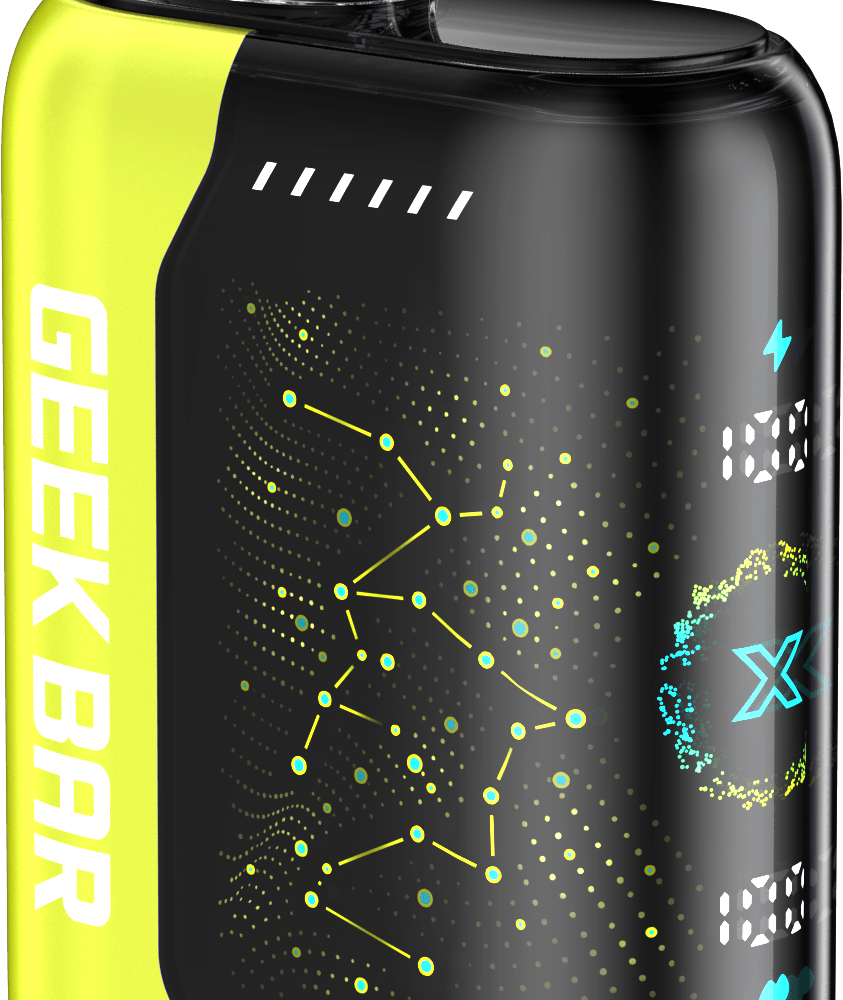 Shop the Geek Bar Pulse X 25K Disposable, featuring a 25k puff regular mode, 15k puff pulse mode, dual mesh coils, adjustable airflow, and an innovative 3D touch screen