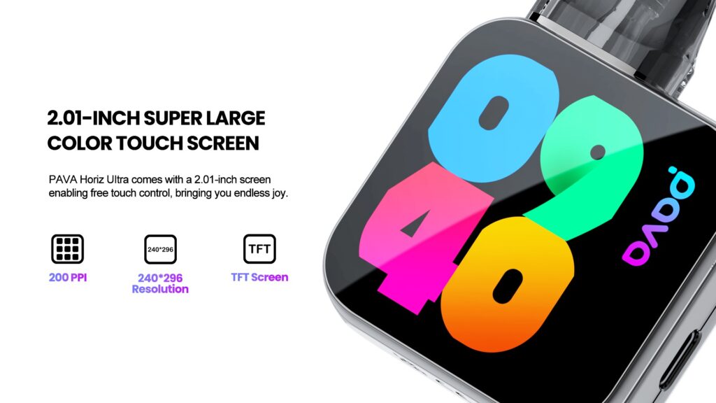 Geekvape T200 Mod | 2.4-inch full touch screen | 18650 batteries (not included) | 200W Max Output | IP68 Rating, Tri-proof | 2ml Cartridge No Nicotine